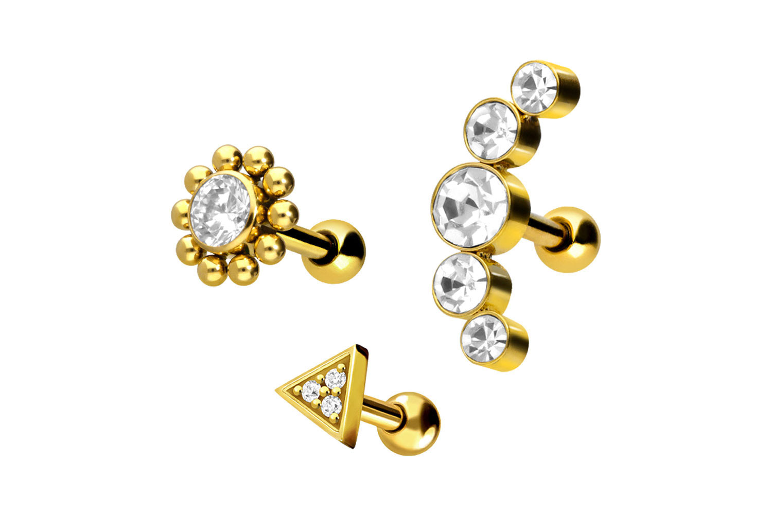 SET Chirurgenstahl Ohrpiercing MIX